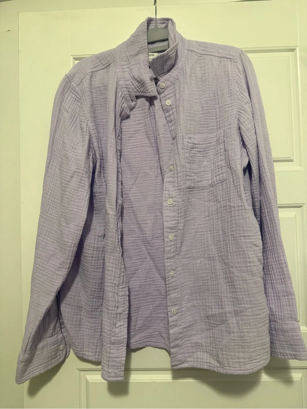 J.Crew Lavender Cotton Gauze Button Down Shirt Size Medium